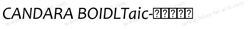 CANDARA BOIDLTaic字体转换